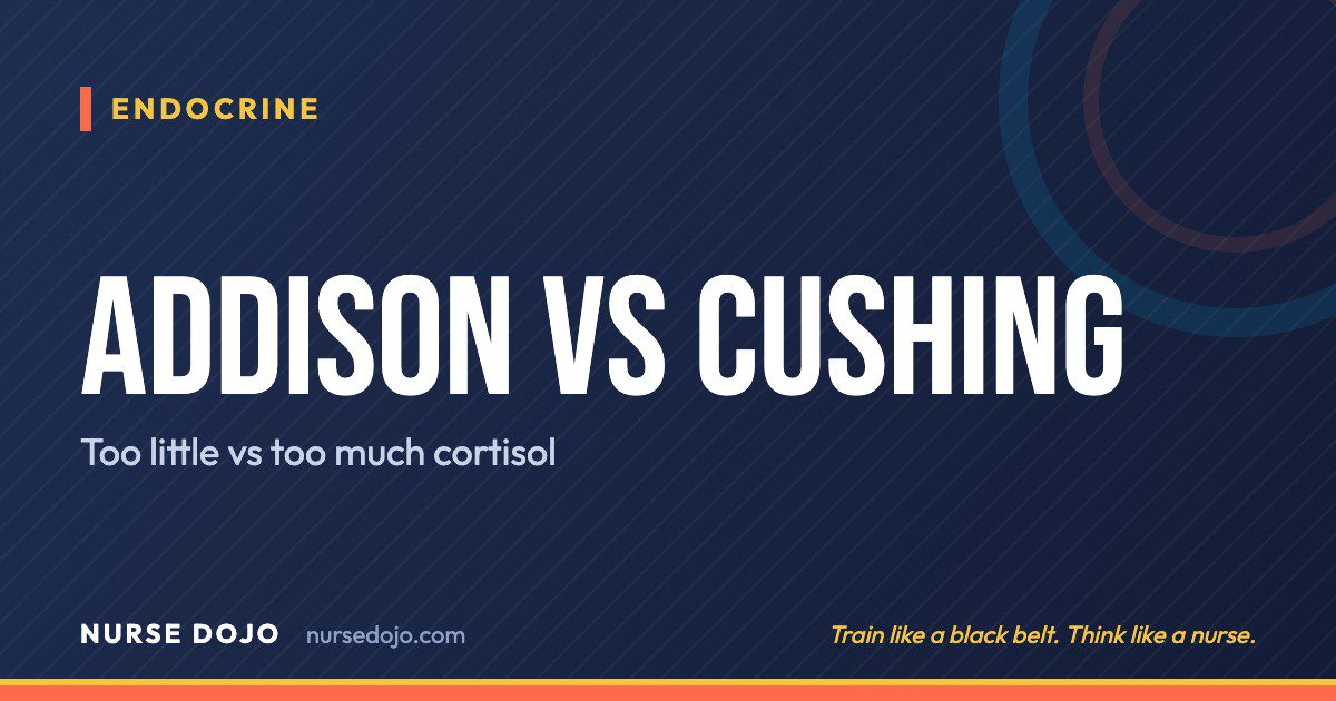 Addison vs Cushing: Too little vs too much cortisol | Nurse Dojo NCLEX guide